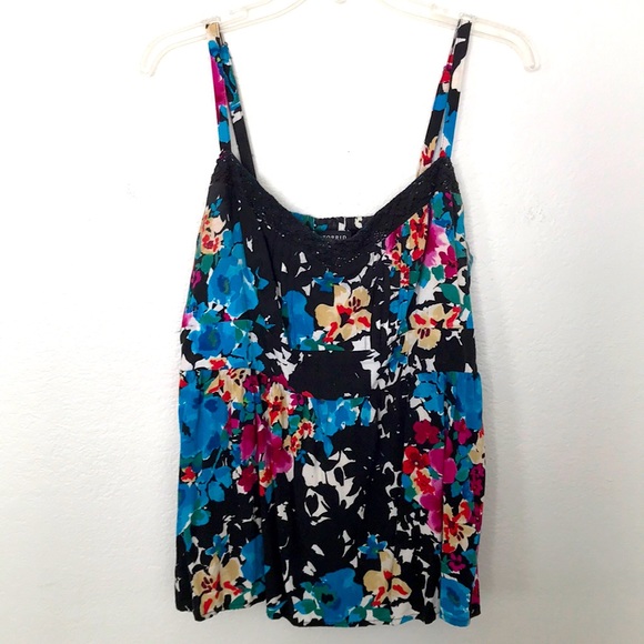 torrid Tops - CUTE TORRID TOP WITH ADJUSTABLE STRAPS FLORAL PATTERN SIZE 1X GREAT CONDITION!